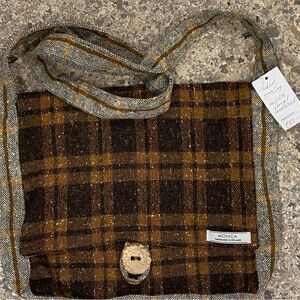Monica Handmade in Ireland Plaid Shoulder Bag